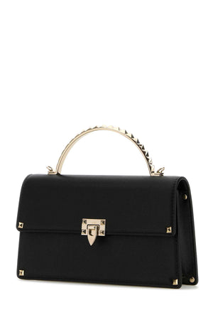 VALENTINO GARAVANI Mini Black Leather Rockstud Handbag