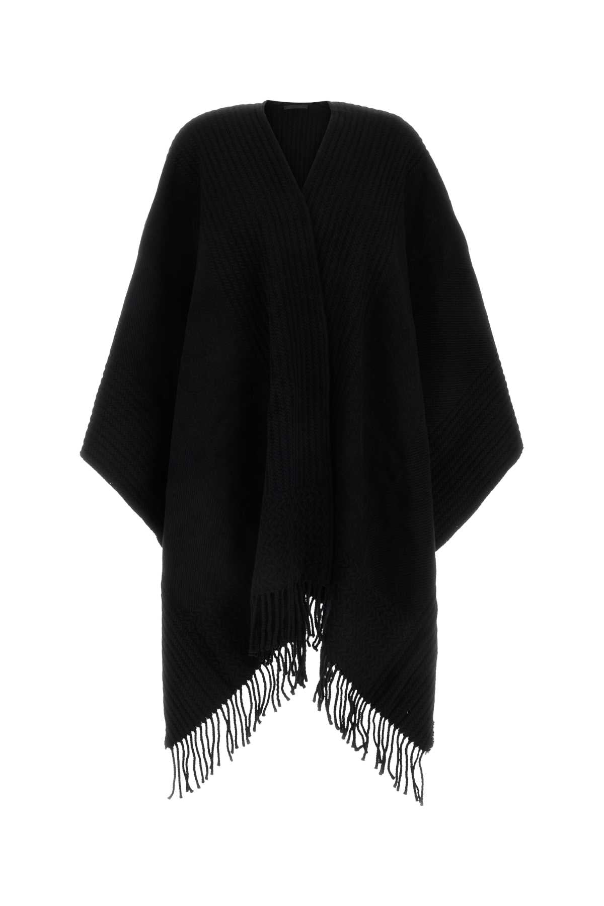 VALENTINO GARAVANI Elegant Black Cashmere Cape for Women