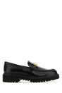 VALENTINO GARAVANI Elegant Black Leather Vlogo Loafers for Women