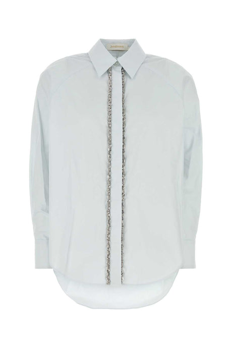 ZIMMERMANN Pastel Light-Blue Poplin Illustration Shirt