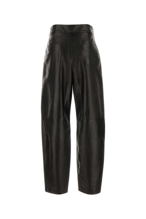 GIORGIO ARMANI Chic Black Leather Pants for Women - Fall/Winter 24W