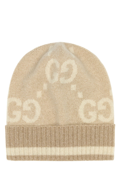 GUCCI Embroidered Cashmere Blend Beanie Hat