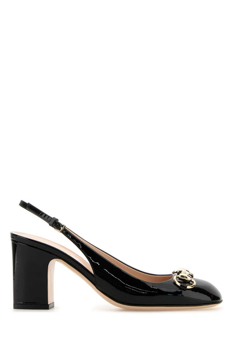 GUCCI Elegant Black Leather Pumps - 7.5 cm Heel Height