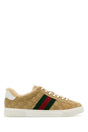 GUCCI Stylish Camel Suede Ace Sneakers for Women