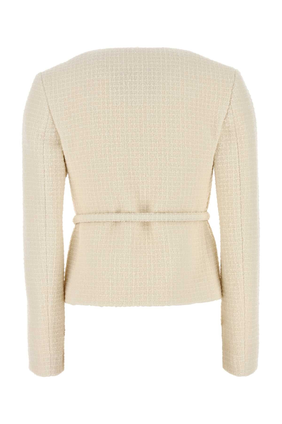 GUCCI Ivory Tweed Blazer for Women