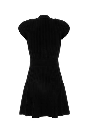 BALMAIN Chic Black Viscose Blend Mini Dress