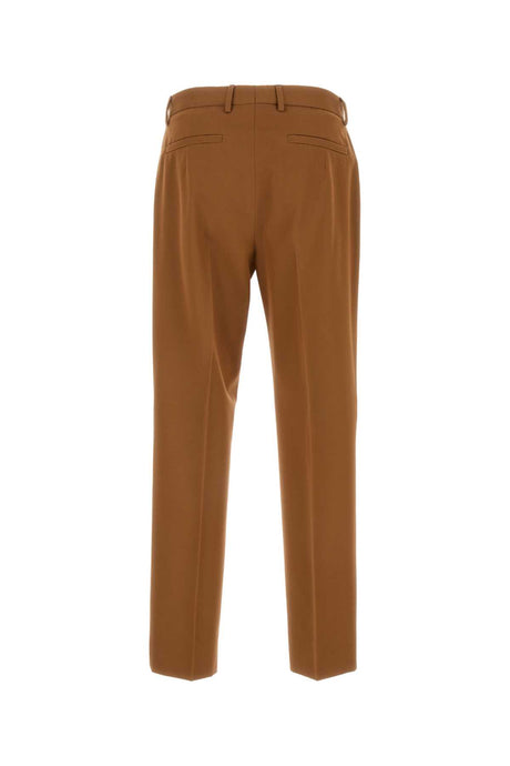 ZEGNA Caramel Cotton Blend Pants for Men