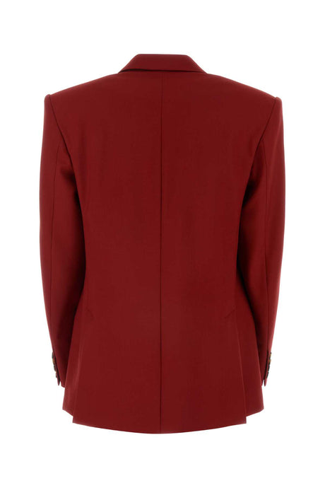 STELLA McCARTNEY Burgundy Wool Blazer for Women - Size 36