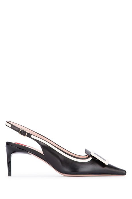 ROGER VIVIER Sling Back Pumps with Elegant Buckle Detail 55