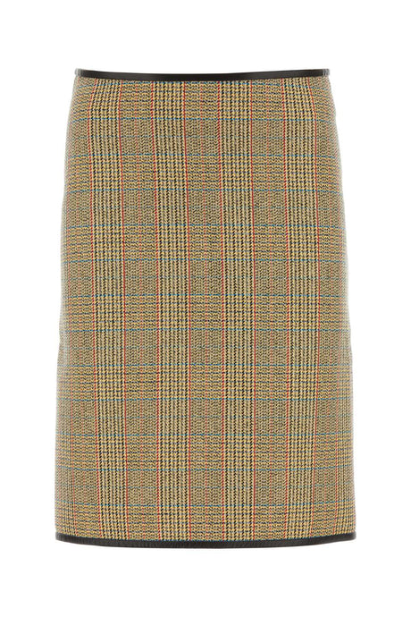 BOTTEGA VENETA Multicolor Glencheck Mini Skirt