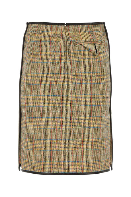 BOTTEGA VENETA Multicolor Glencheck Mini Skirt