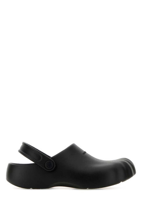 BALENCIAGA Elegant Black Rubber Sunday Slippers for Women