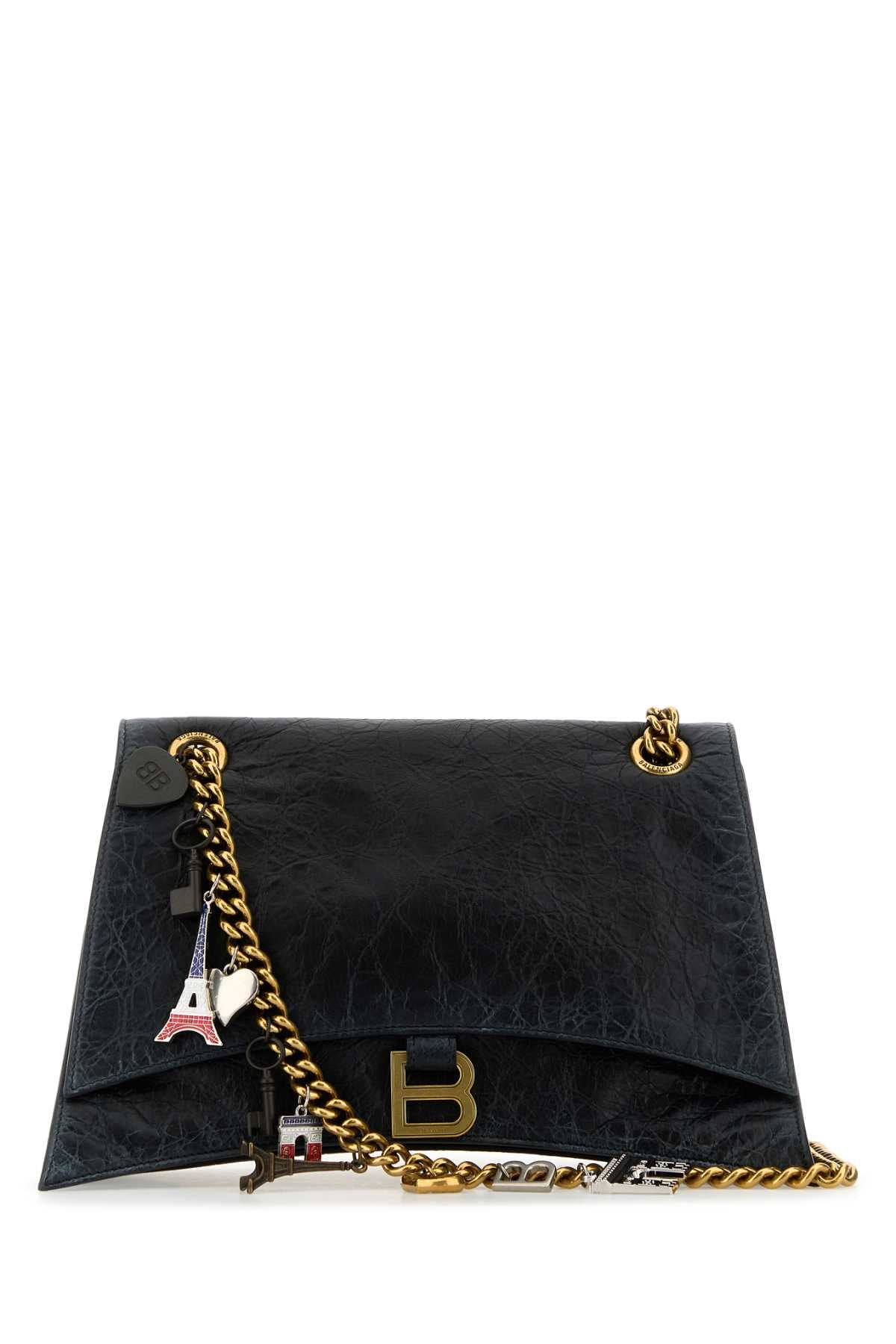 BALENCIAGA Medium Crush Chain Shoulder Handbag - Elegant Style for Every Occasion