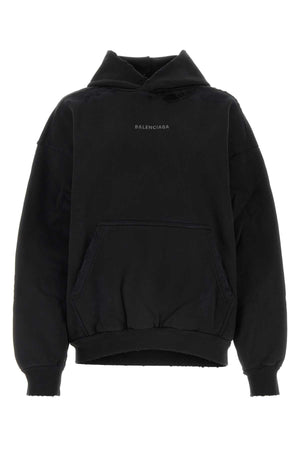 BALENCIAGA Chic Black Cotton Sweatshirt for Women