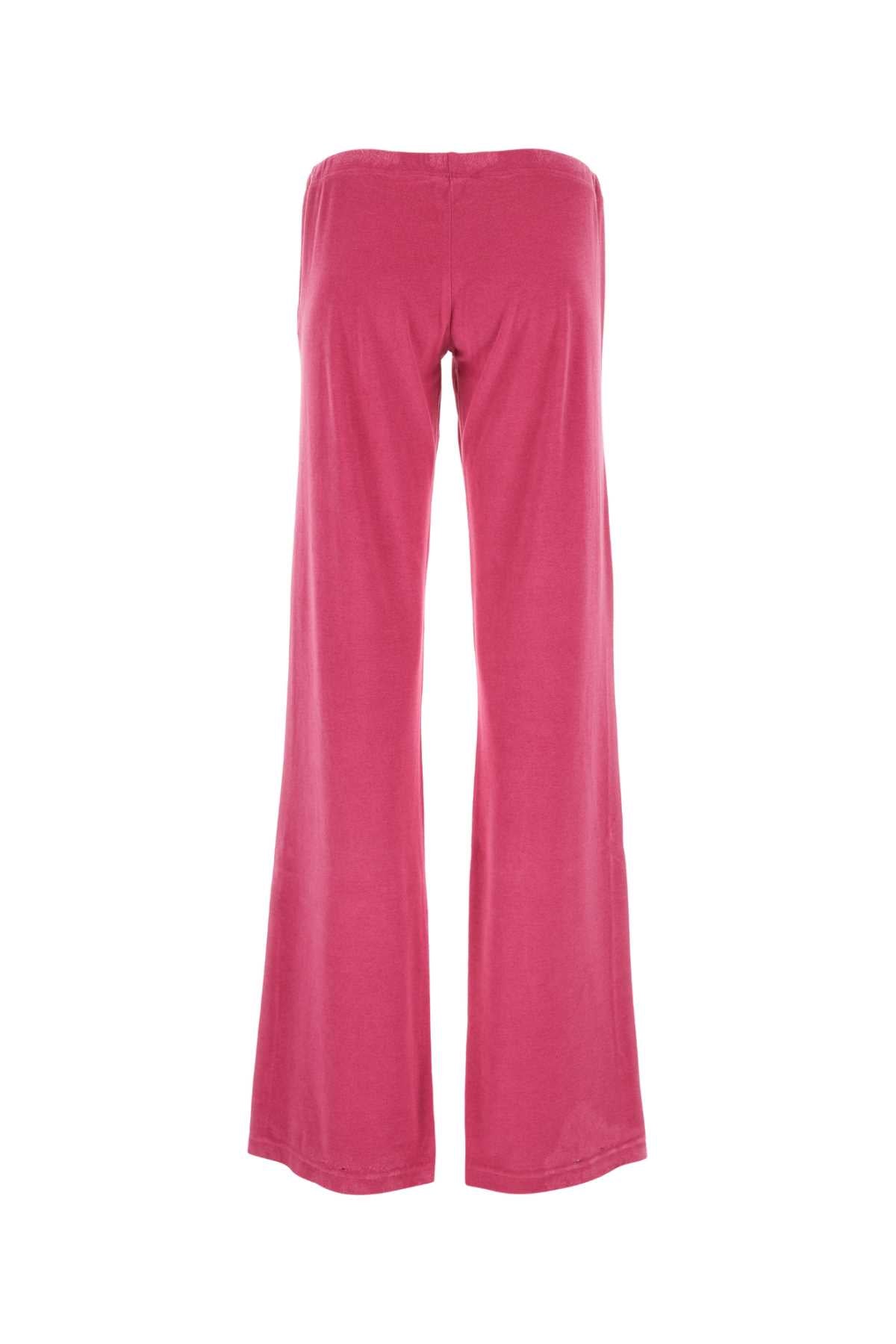 BALENCIAGA Velvet Joggers for Women - Fuchsia