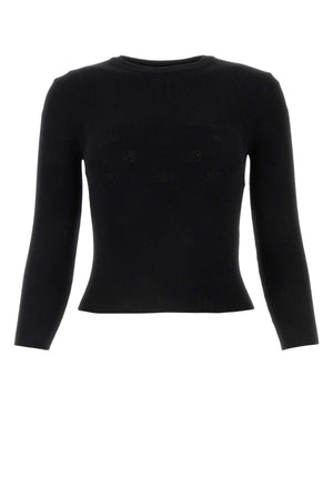 BALENCIAGA Cozy Black Wool Blend Sweater