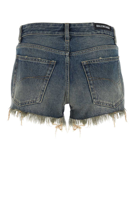 BALENCIAGA Chic Denim Mini Shorts for Women