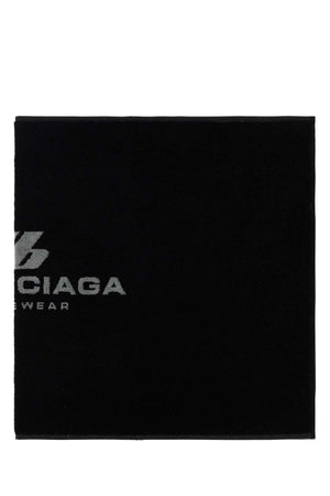 BALENCIAGA Luxurious Black Terry Fabric Towel - 105 cm x 55 cm