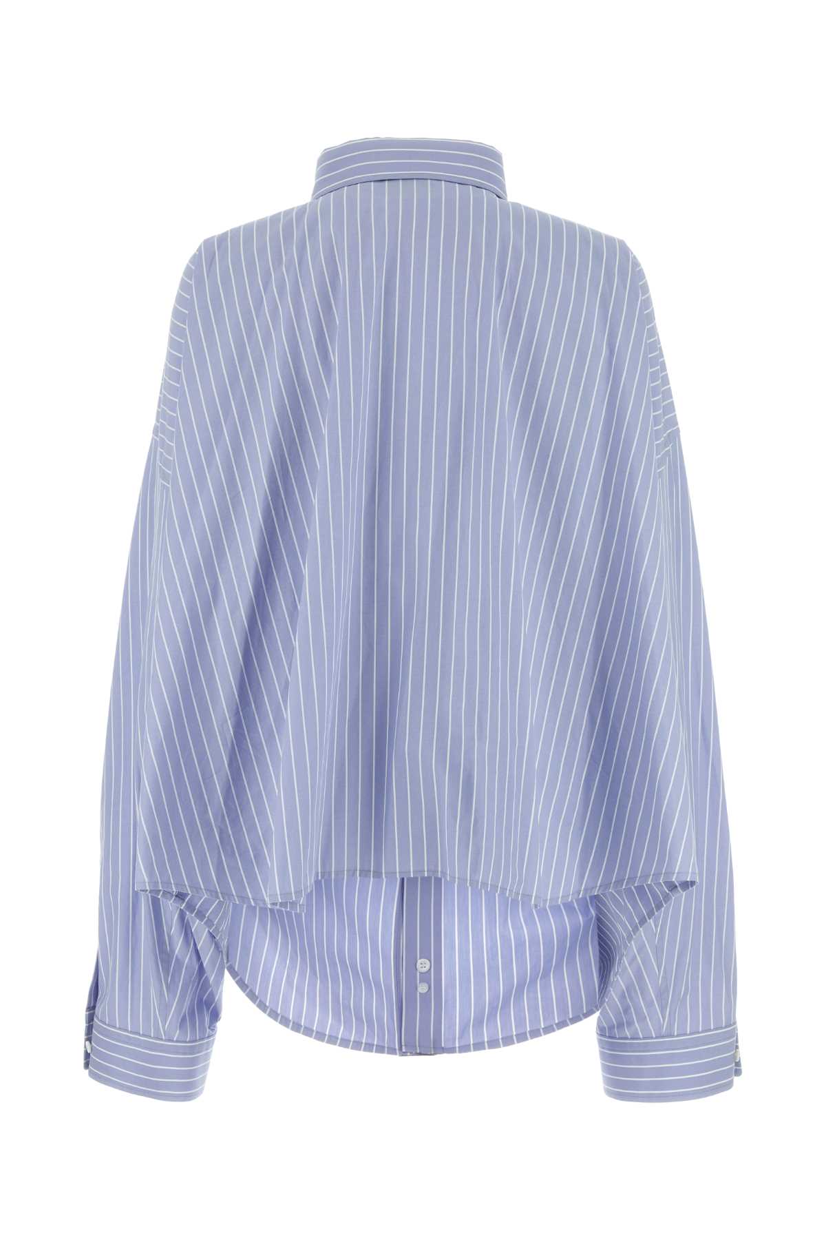 BALENCIAGA Oversized Striped Poplin Shirt for Women