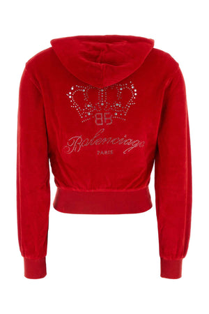 BALENCIAGA Luxurious Velvet Sweatshirt for Women