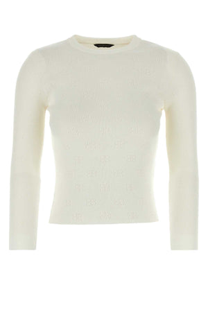 BALENCIAGA Ivory Wool Blend Sweater for Women