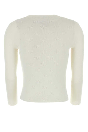 BALENCIAGA Ivory Wool Blend Sweater for Women