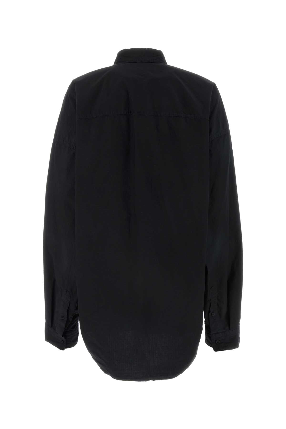 BALENCIAGA Oversized Black Cotton Blend Shirt for Women