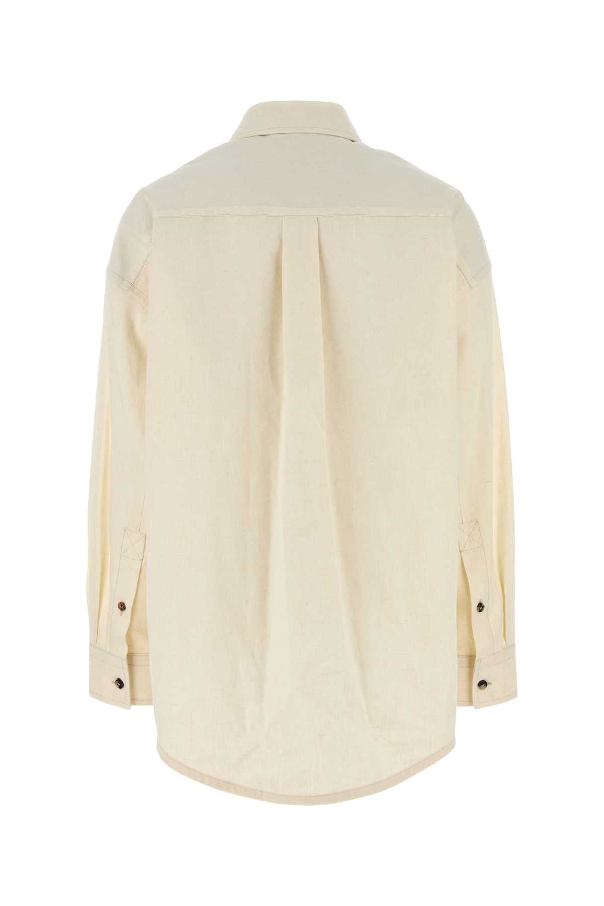 BOTTEGA VENETA Oversized Melange Poplin Shirt