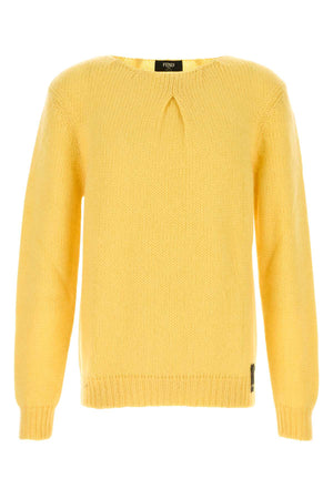 FENDI Luxurious Yellow Mohair Blend Sweater - Sizes Available