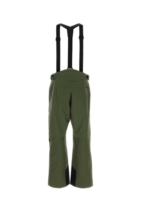 MONCLER GRENOBLE Premium Army Green Polyester Ski Pant for Men