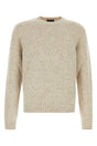 PRADA Melange Sand Cashmere Sweater for Men