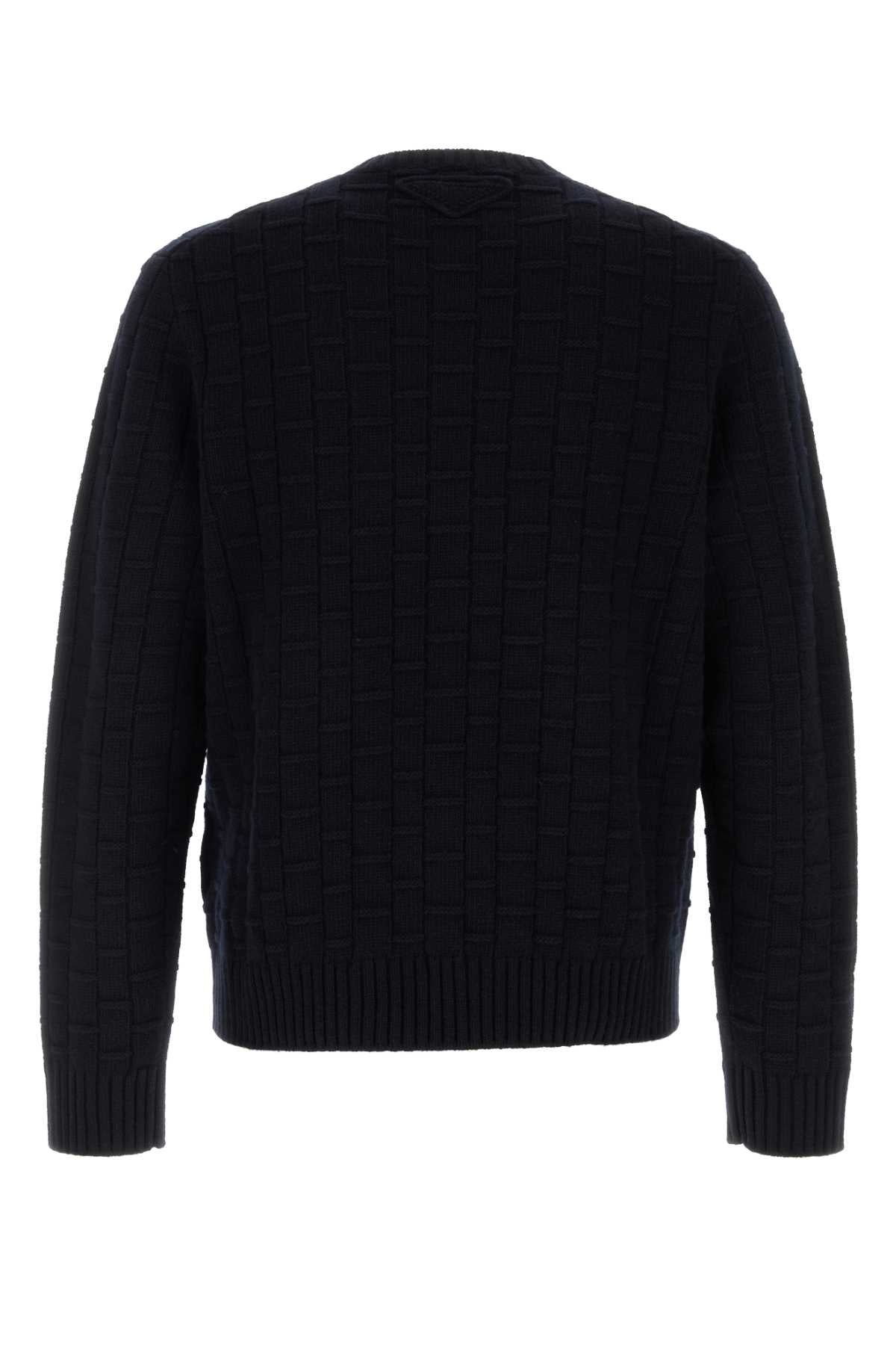 PRADA Midnight Blue Wool Blend Sweater for Men