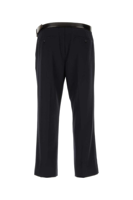 PRADA Midnight Blue Wool Pants for Men - Perfect for 24W Season