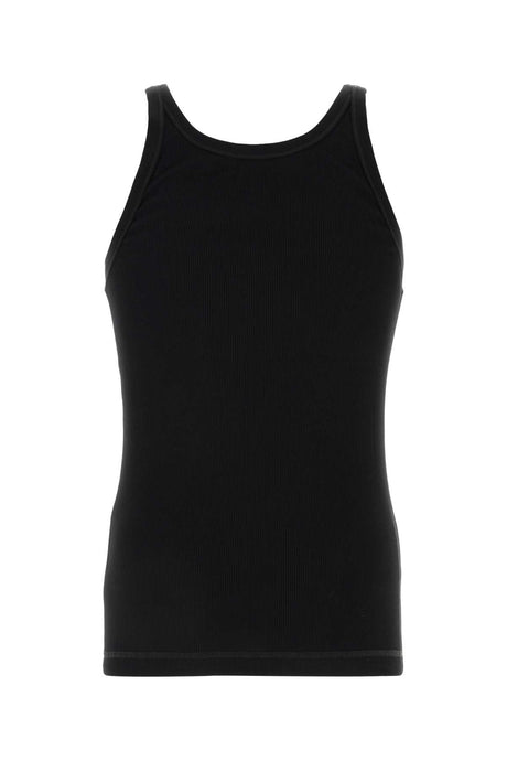 DOLCE & GABBANA Essential Black Cotton Tank Top for Men