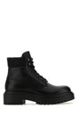 PRADA Classic Black Leather Ankle Boots for Men