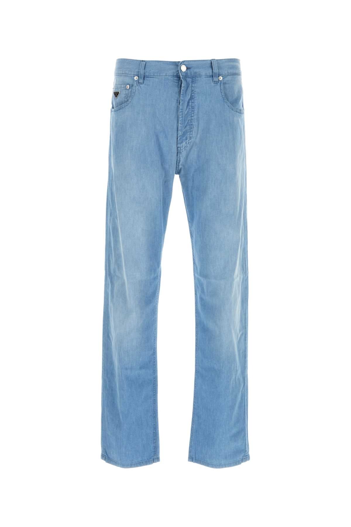 PRADA Light Blue Denim Jeans for Men