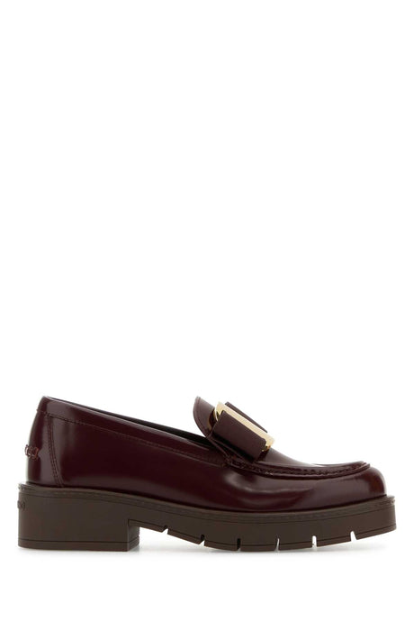 SALVATORE FERRAGAMO Elegant Leather Mirty Loafers for Women