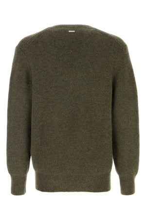 SALVATORE FERRAGAMO Dark Green Cashmere Sweater for Men