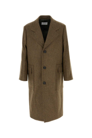 SALVATORE FERRAGAMO Melange Mud Wool Jacket