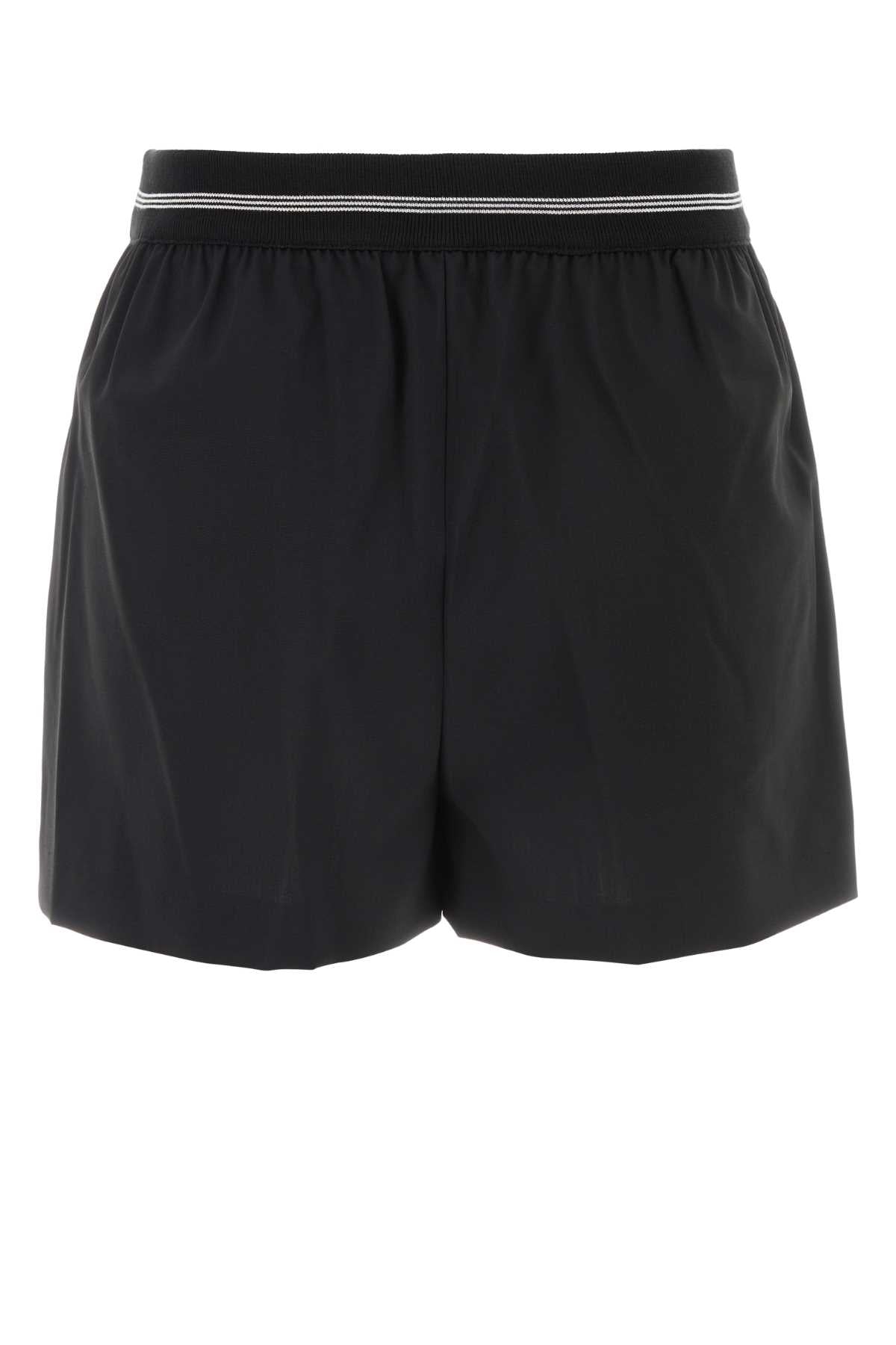 MIU MIU Chic Black Wool Mini Shorts for Women