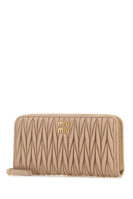 MIU MIU Mini Powder Pink Nappa Leather Wallet