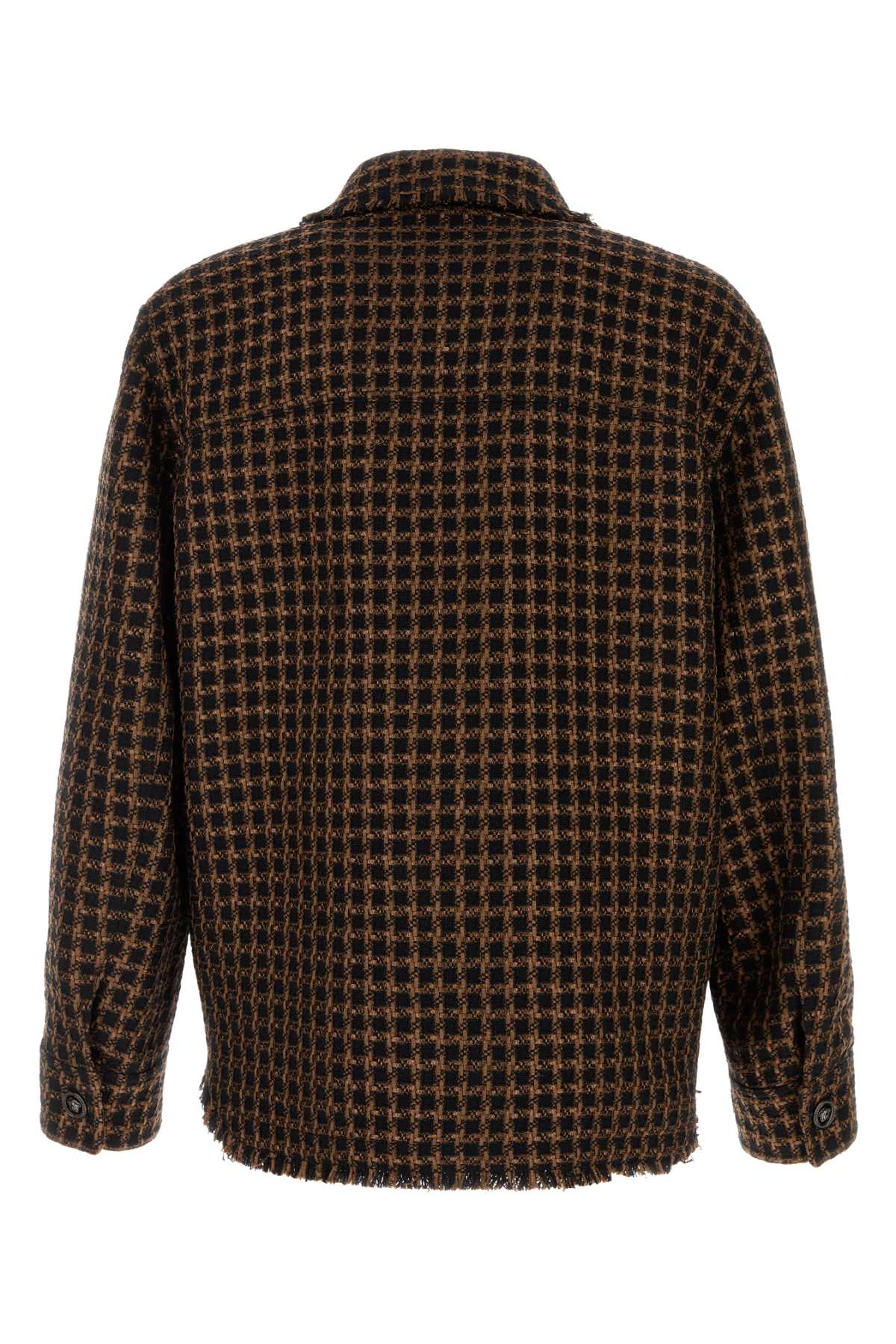 VERSACE Two-tone Tweed Shirt for Men