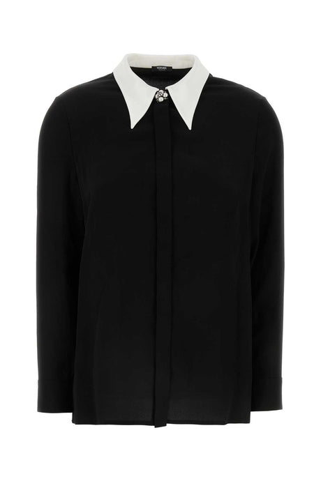 VERSACE Elegant Black Crepe Shirt for Women