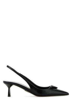 PRADA Elegant Black Leather Pumps with 5.5 cm Heel for Women