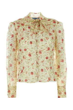 PRADA Floral Chiffon Mini Shirt