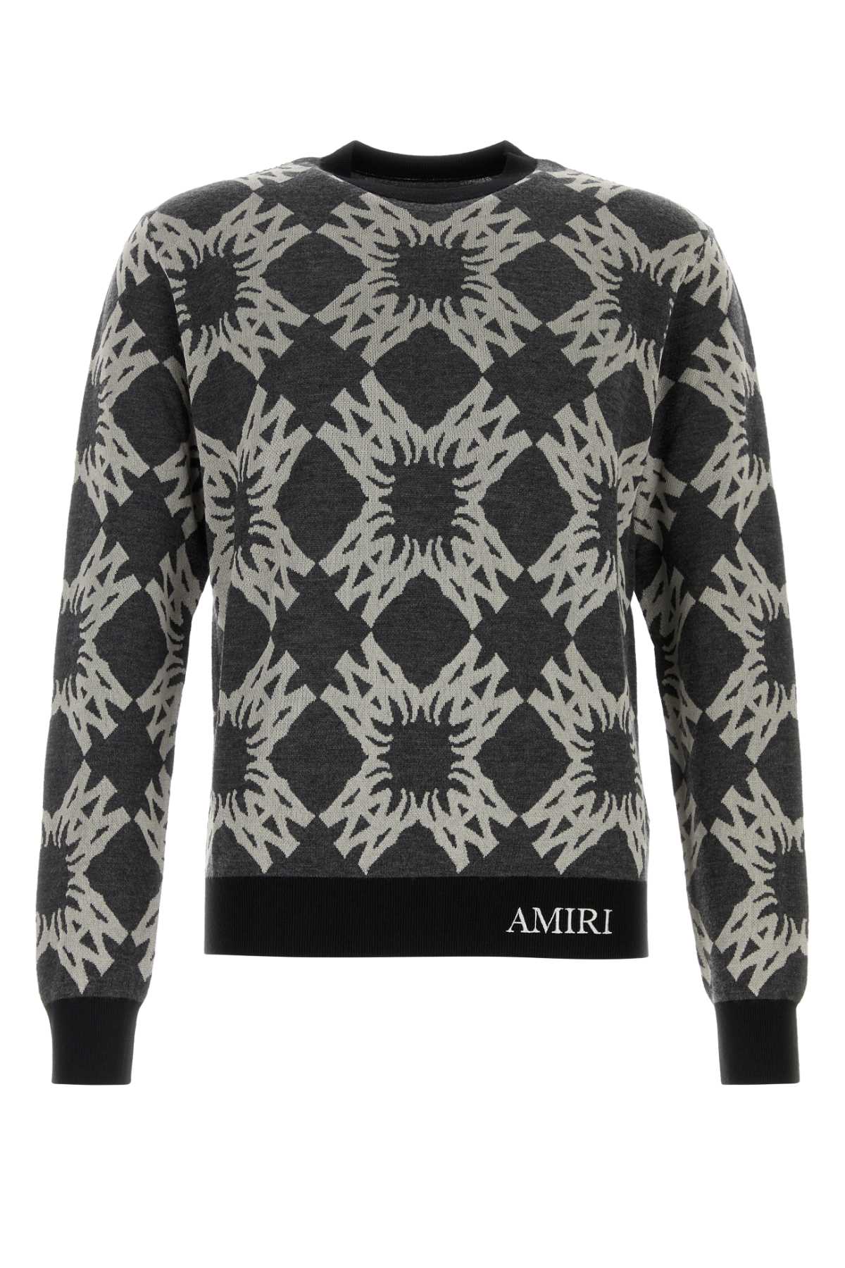 AMIRI Embroidered Wool Blend Sweater for Men