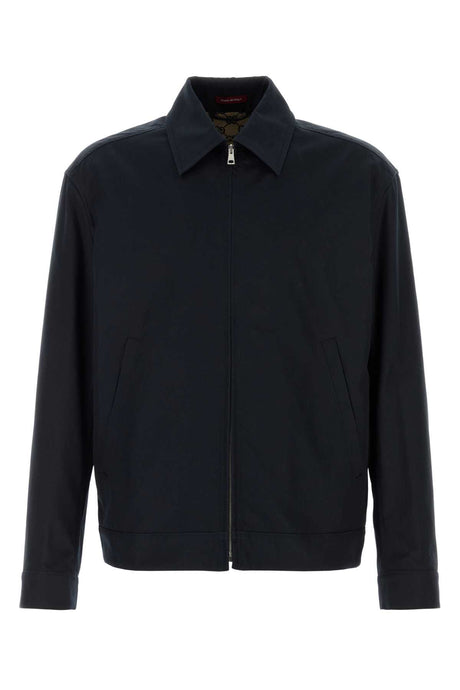 GUCCI Tailored Dark Blue Twill Blazer for Men