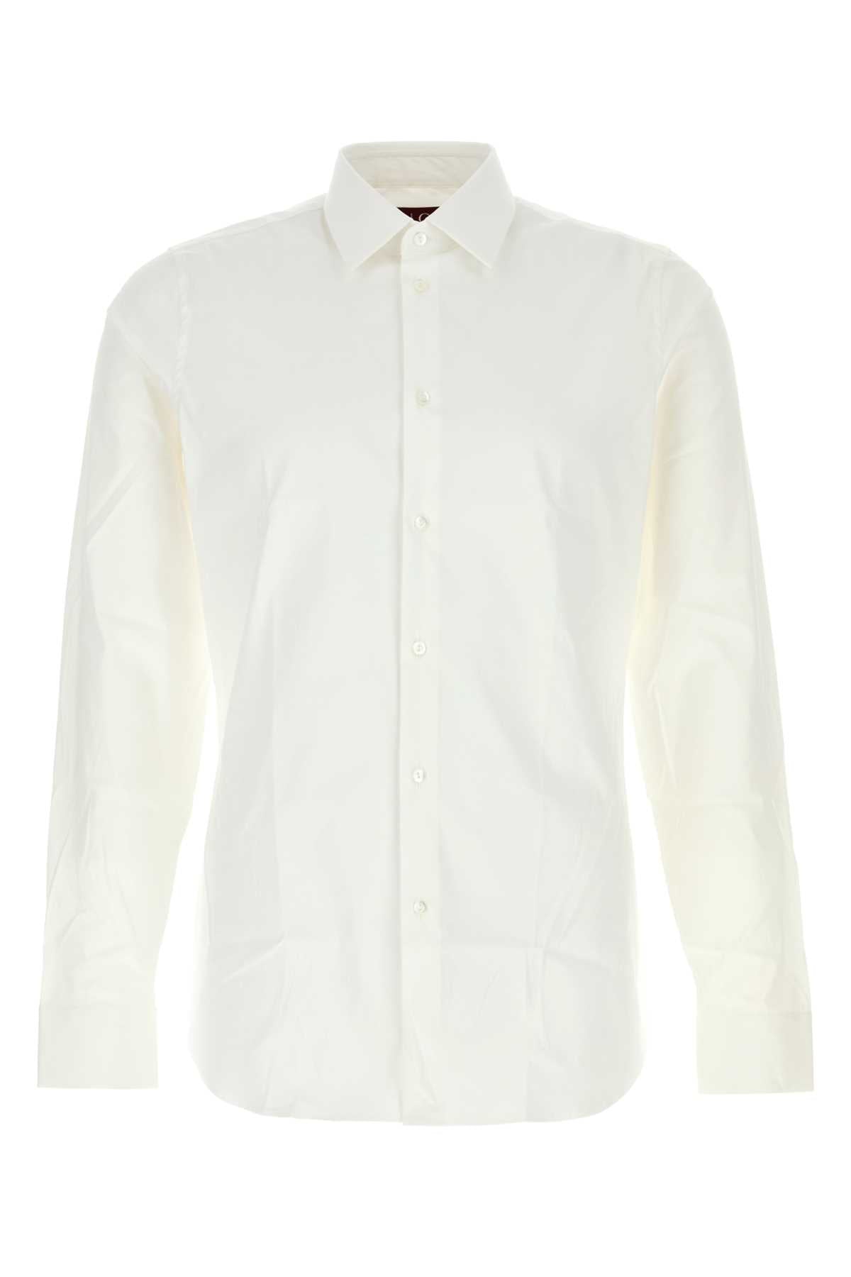 GUCCI Classic White Stretch Poplin Shirt for Men