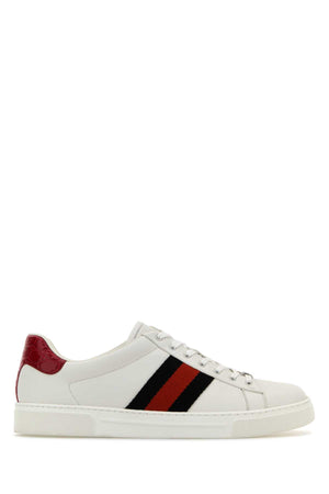 GUCCI Classic White Leather Ace Sneakers for Men