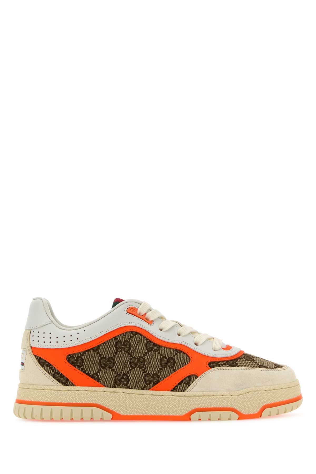 GUCCI Multicolor Leather and Fabric Re-Web Sneakers for Women